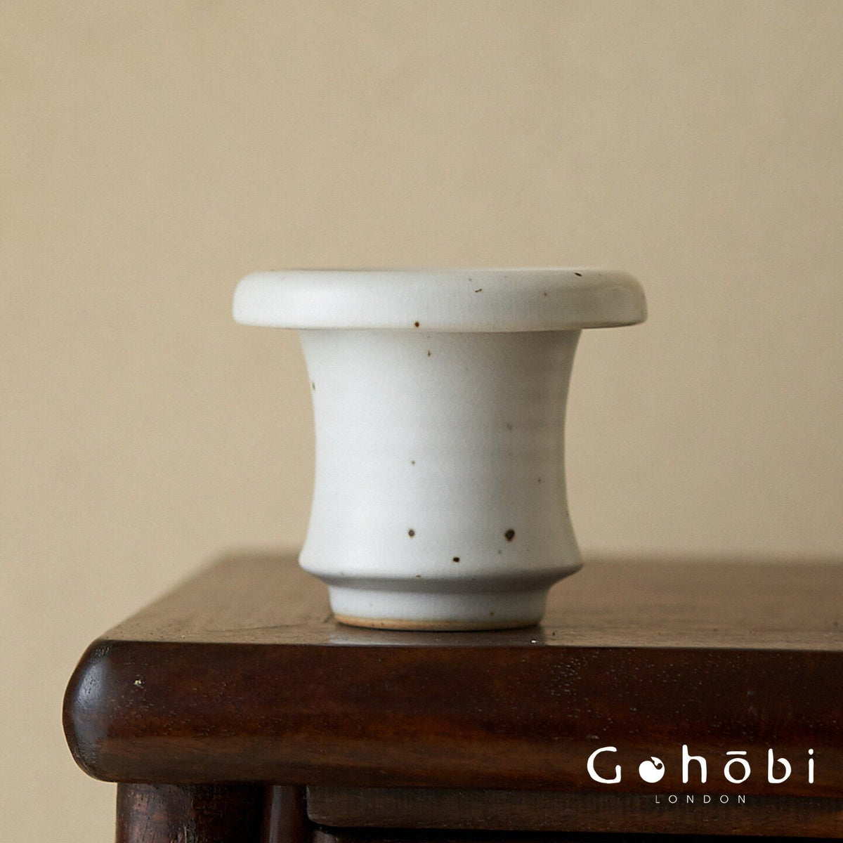 Gohobi Japanese Ikebana Mini Ceramic Vase – Jingdezhen Wabi-Sabi Desktop Flower Vase