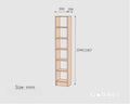 Gohobi Handmade Solid Wood Storage Cabinet – Multi-Layer Wooden Shelving Unit for Living Room or Study | FSC Certified Furniture