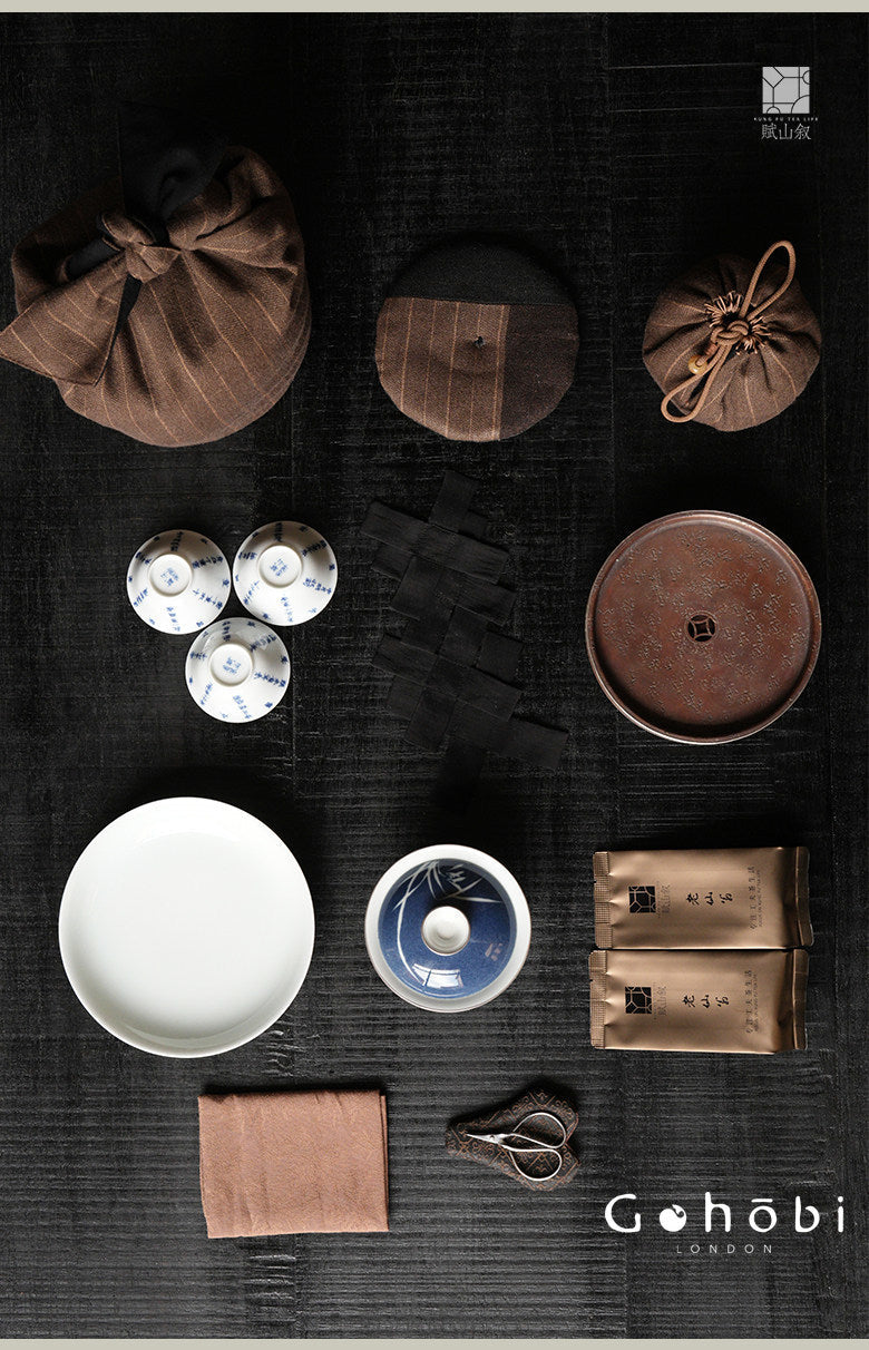 [賦山敘 x Gohobi] Gohobi Woven Flax Travel Tea Bag – Portable Teapot and Teacup Storage Pouch