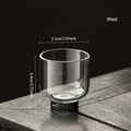 Gohobi High Borosilicate Glass Tall Footed Tea Cup – Transparent Heat-Resistant Master Cup for Gongfu Tea, Chinese Teaware for Home Use