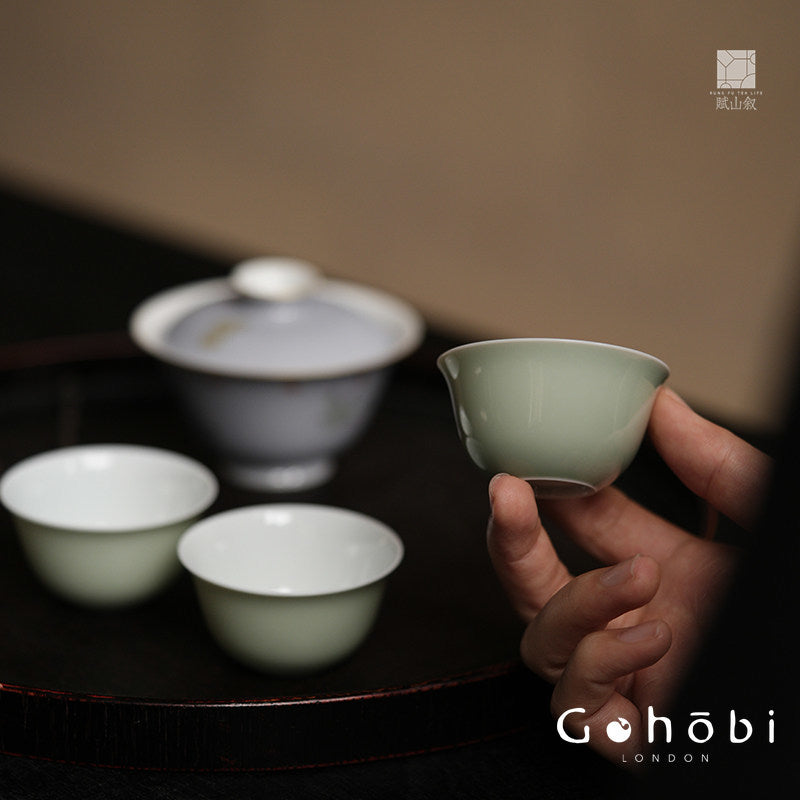 [賦山敘 x Gohobi] Gohobi 60ml Gongfu Tea Cup – Ceramic Tea Tasting Guest Cup for Kung Fu Tea Set