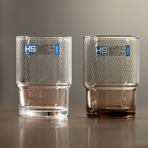 Gohobi Japanese Stackable Diagonal Glass Water Cup [Made In Japan]