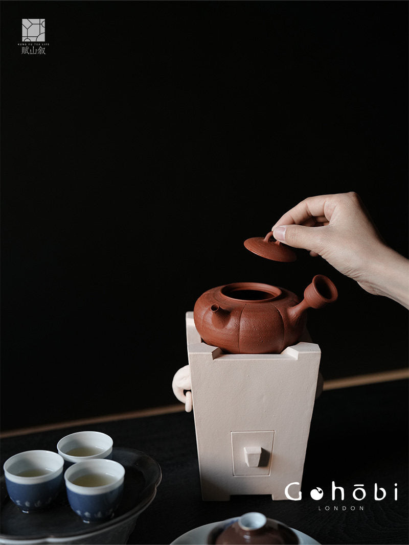 [賦山敘 x Gohobi] Gohobi Red Clay Side-Handle Teapot – Melon Edge Chaoshan Gongfu Tea Kettle