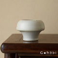 Gohobi Japanese Ikebana Mini Ceramic Vase – Jingdezhen Wabi-Sabi Desktop Flower Vase