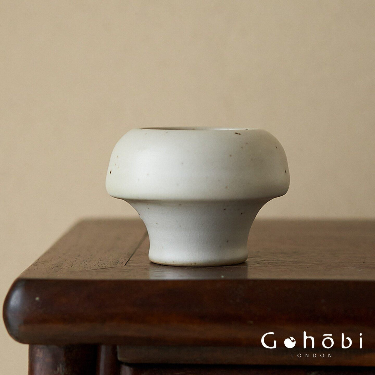 Gohobi Japanese Ikebana Mini Ceramic Vase – Jingdezhen Wabi-Sabi Desktop Flower Vase
