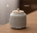 Gohobi Ceramic Tea Storage Jars Ice Grey (Straw Lid)