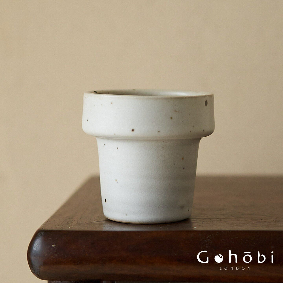 Gohobi Japanese Ikebana Mini Ceramic Vase – Jingdezhen Wabi-Sabi Desktop Flower Vase