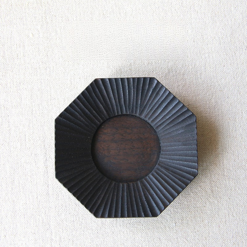 Gohobi Japanese-Style Octagonal Black Walnut Coaster