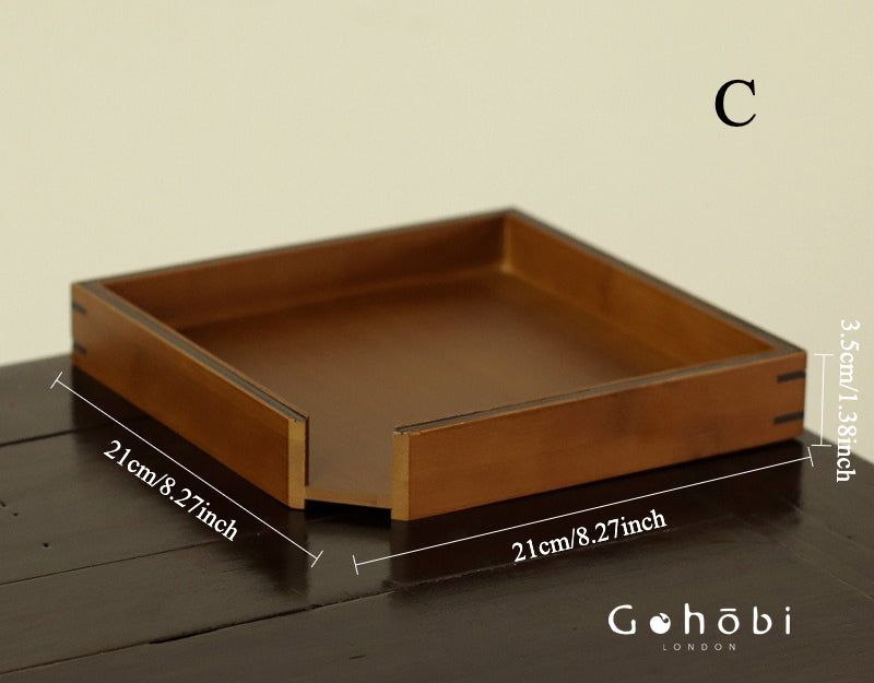 Gohobi Bamboo Pu’er Tea Tray – Multi-Layer Drawer Style Gongfu Tea Tray