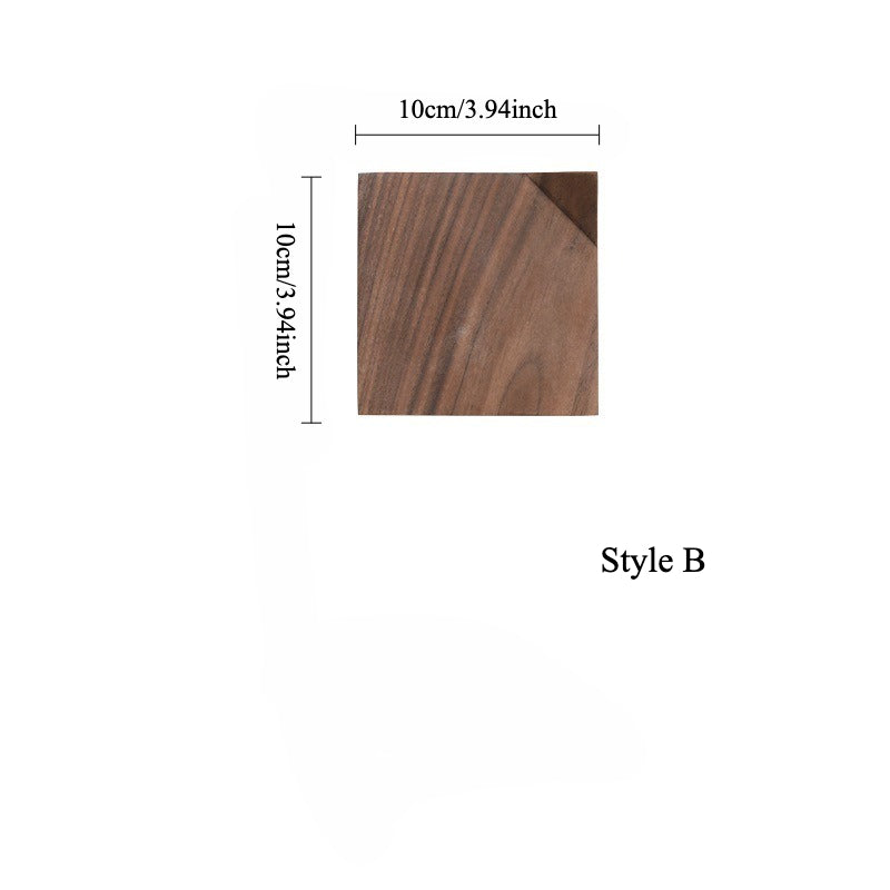 Gohobi Japanese Walnut Wood Angled Coaster