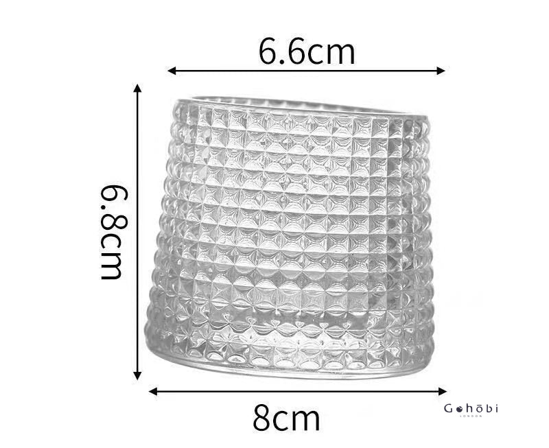 Gohobi Handmade Rotating Glass Tumbler –  Glass for Bar & Home