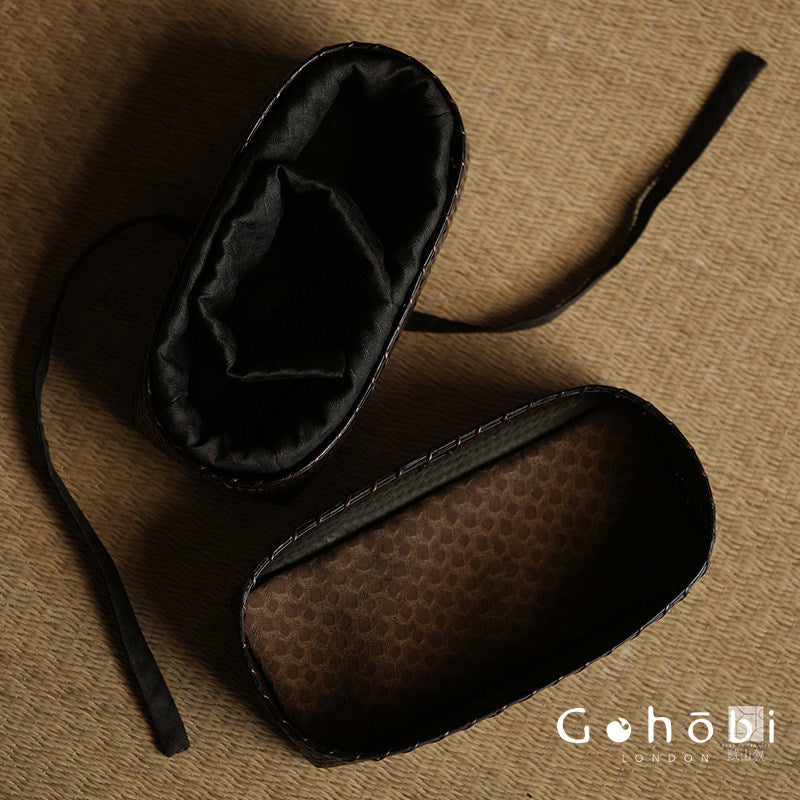 [賦山敘 x Gohobi] Gohobi Bamboo Travel Tea Box – Portable Tea Set Storage Bag with Carry Strap