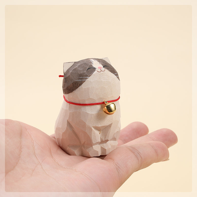 Gohobi Handcrafted Large Wooden Ragdoll Cat Ornament