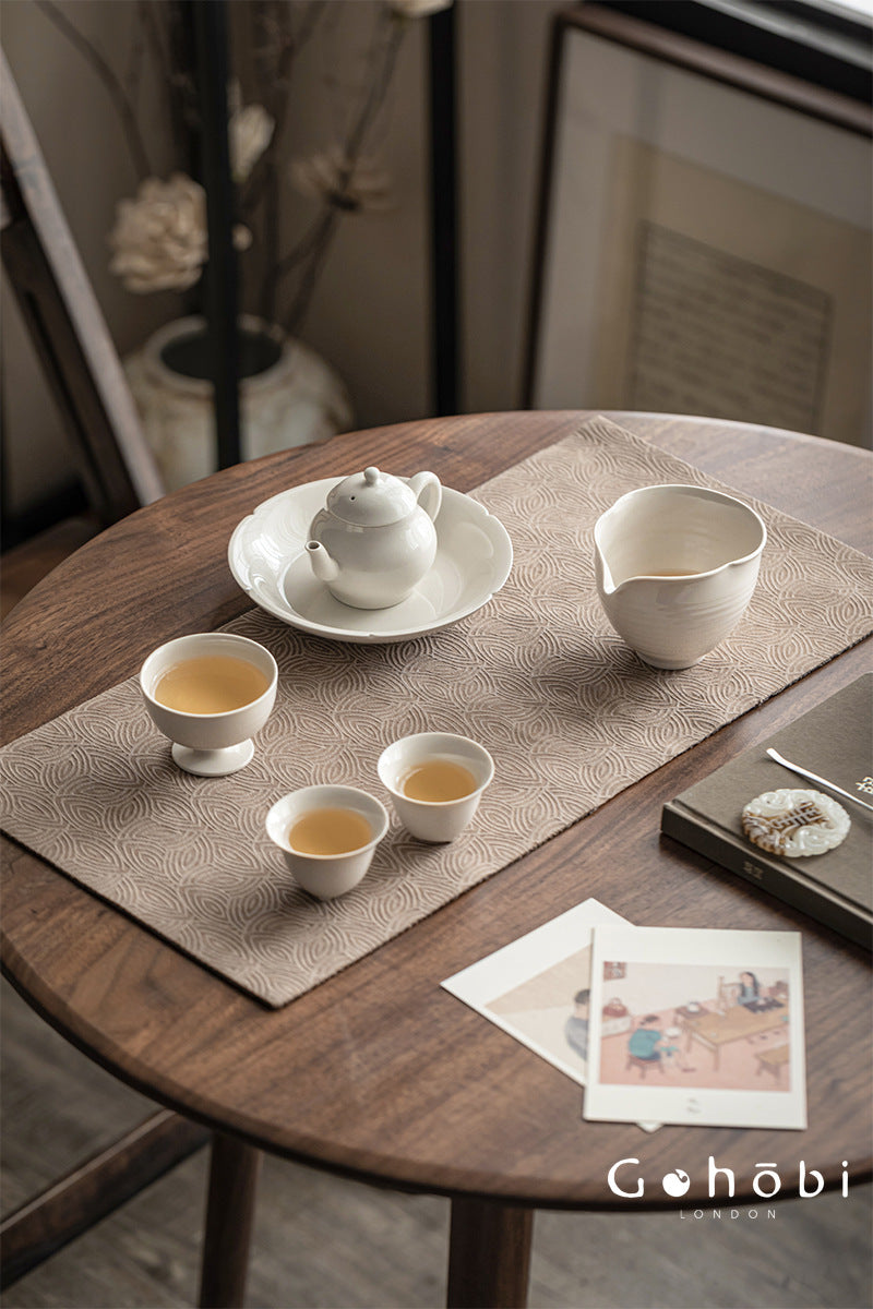 Gohobi Wood Ash Glaze Three-Legged Teacup – Handmade Song Style Gongfu Master Cup