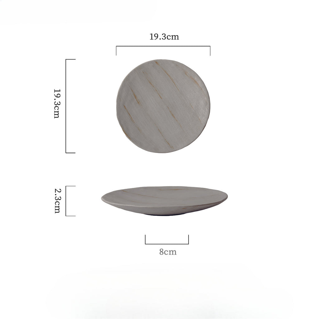 Gohobi Dill-Painted Firewood-Fired Flat Plate