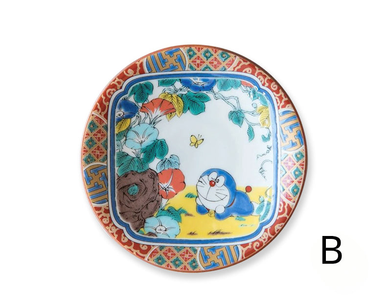 Gohobi Japanese Doraemon Tea Cup and Ceramic Plate Set [Made In Japan]