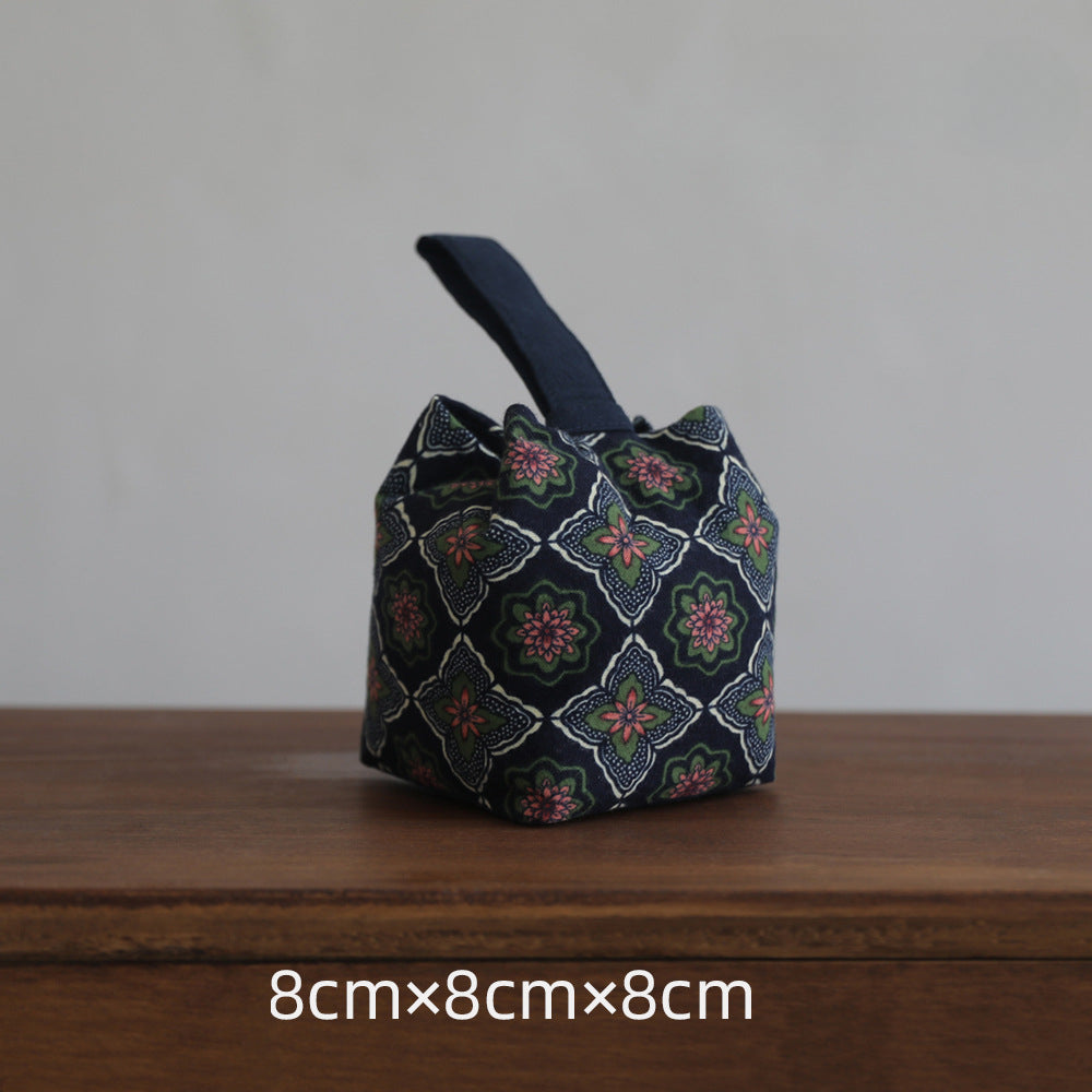 Gohobi Floral Old Pattern Teaware Storage Travel Bag Shifuku