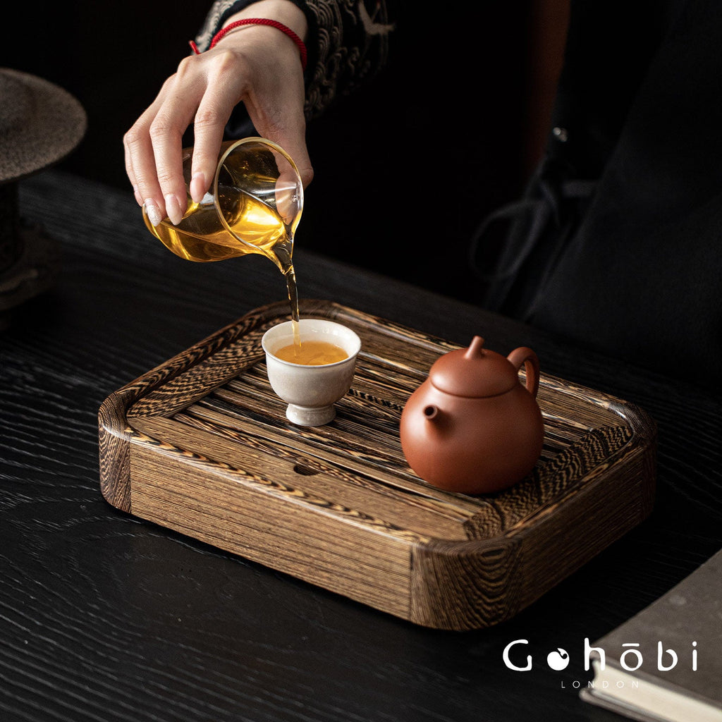 Gohobi Solid Wood Water Storage Tea Tray – Chinese Gongfu Tea Table Tray