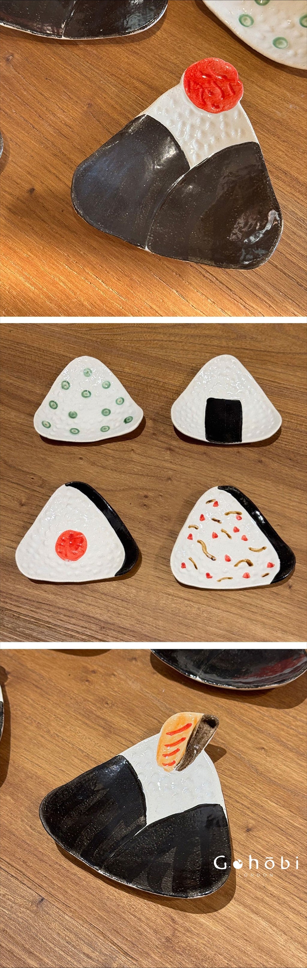 Gohobi Japanese Rice Ball Small Plate Sauce Dipping Plate for Japanese Food [Made in Japan]