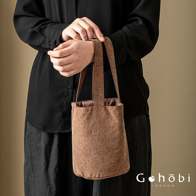 Gohobi Xiangyun Silk Tote Bag – Handmade Retro Bucket Handbag