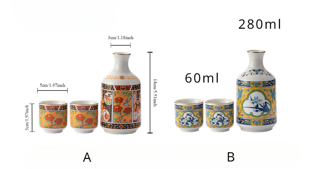 Gohobi Japanese Hasama Burnt Ceramic Hip Flask Set Tea Set Sake Set [Made In Japan]
