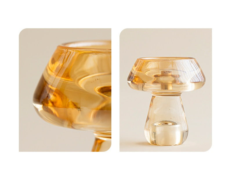 Gohobi Mushroom Glass Incense Holder – New Chinese Style Desktop Incense Tray