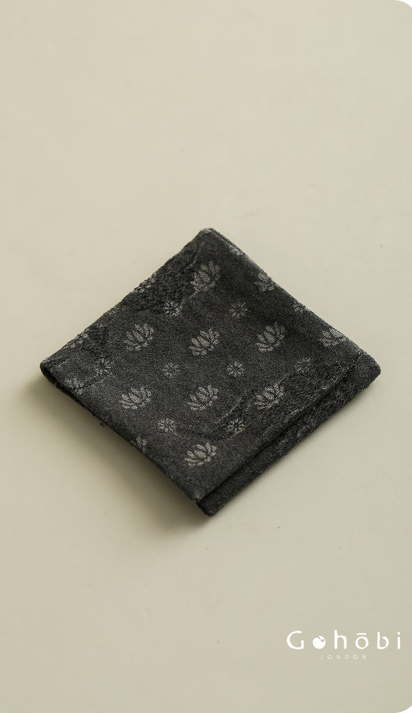 Gohobi Retro Lotus Tea Towel – Thick Absorbent Zen Tea Cloth for Tea Table