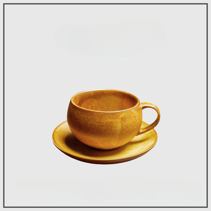 Gohobi Japanese Handmade Coffee Cup with Saucer 007