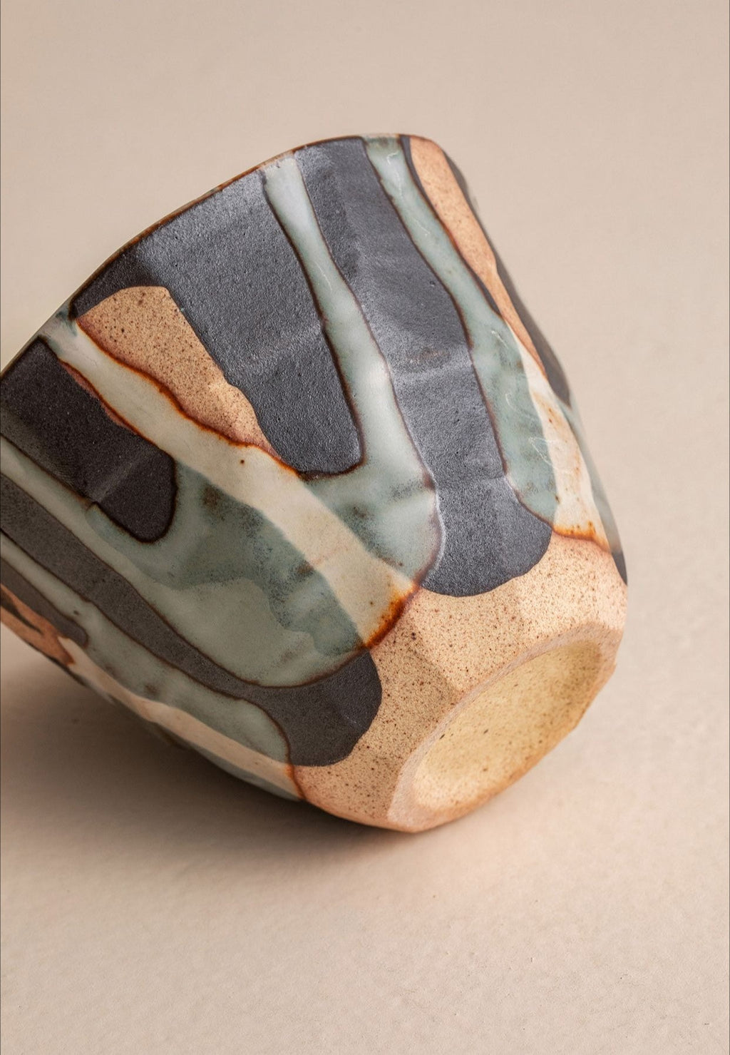 Gohobi Japanese Minoyaki Retro Coarse Pottery Teacup – Wabi Sabi Handmade Ceramic Master Cup | Made in Japan