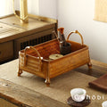 Gohobi Bamboo Woven Hand Basket – Handmade Snack, Fruit & Tea Set Storage Basket for Picnic or Home