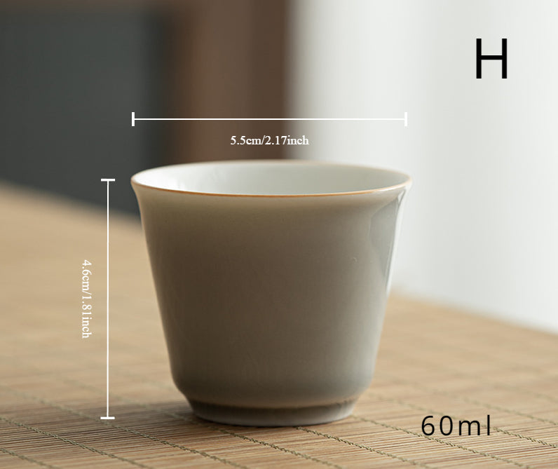 Gohobi Handmade Ice Grey Tea Cup