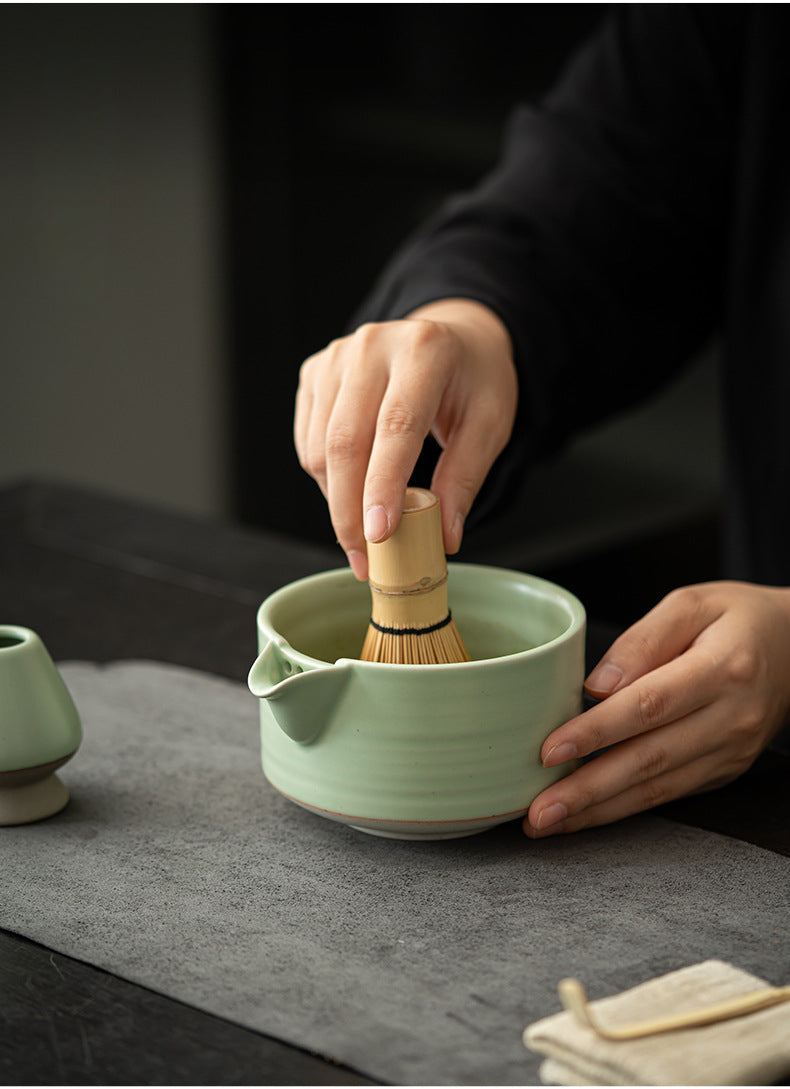 Gohobi Colourful Ceramic Bowl Matcha Set
