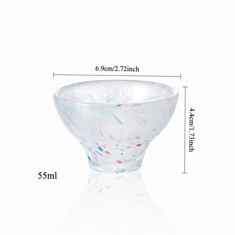 Gohobi Toyo Sasaki Handmade Japanese Glass Tea Cup – Small Sake Cup Chunge Style | Made in Japan