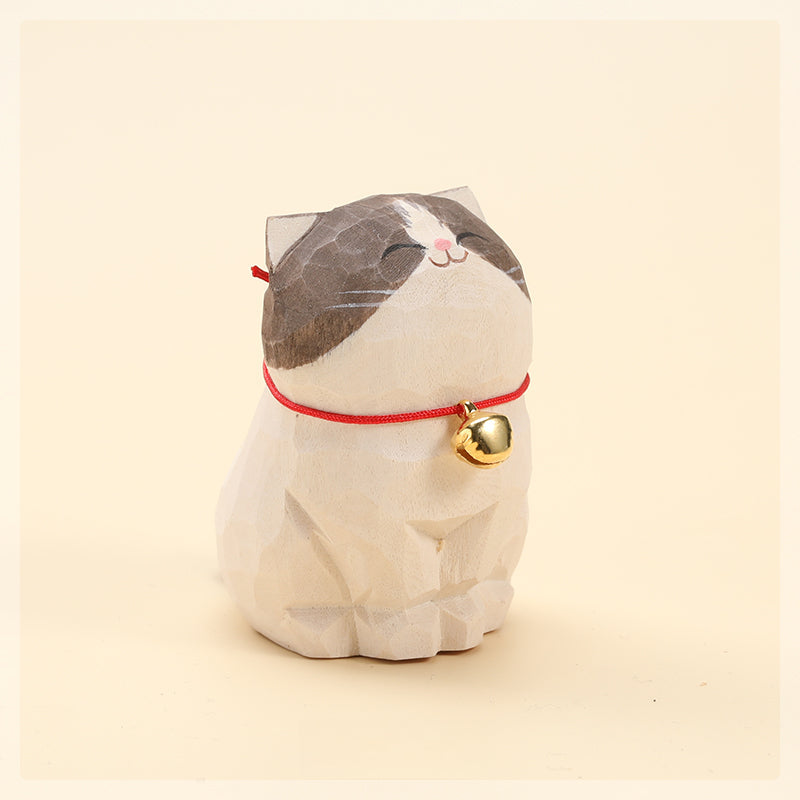Gohobi Handcrafted Large Wooden Ragdoll Cat Ornament