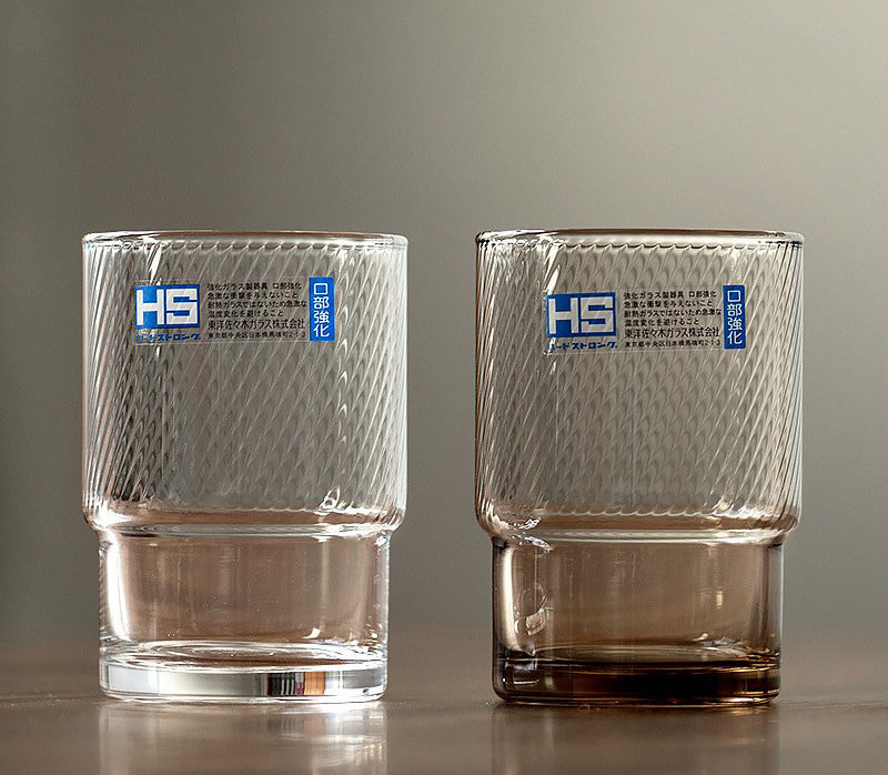 Gohobi Japanese Stackable Diagonal Glass Water Cup [Made In Japan]