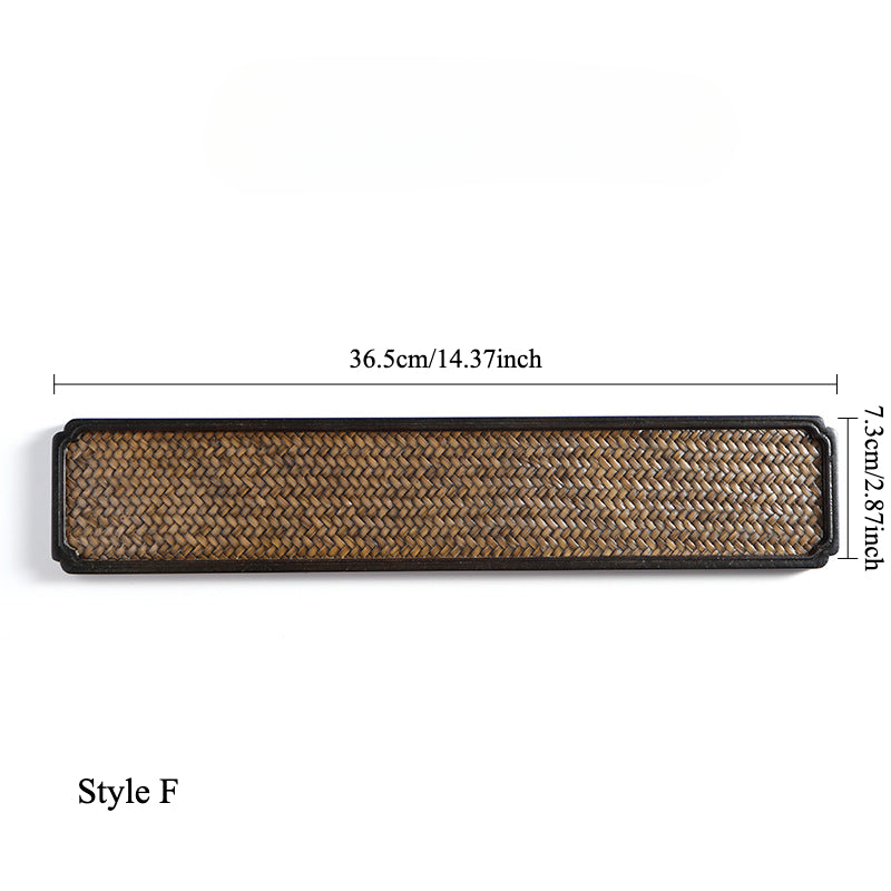 Gohobi Bamboo Mat Surface Tea Tray