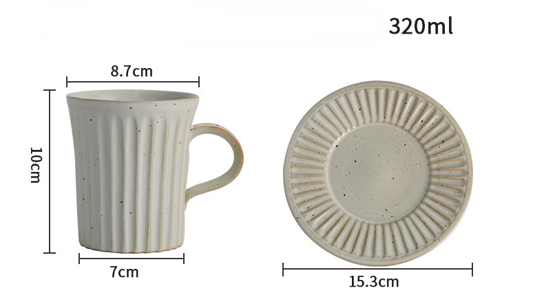 Gohobi Handmade Tall Vintage Japanese Stoneware Coffee Mug (No Saucer)