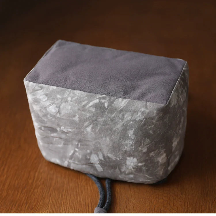 Gohobi Large Dyed Fabric Teaware Storage Travel Bag Shifuku
