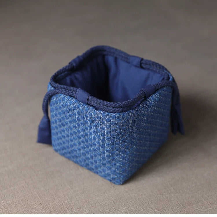 Gohobi Denim Small Teaware Storage Travel Bag Shifuku