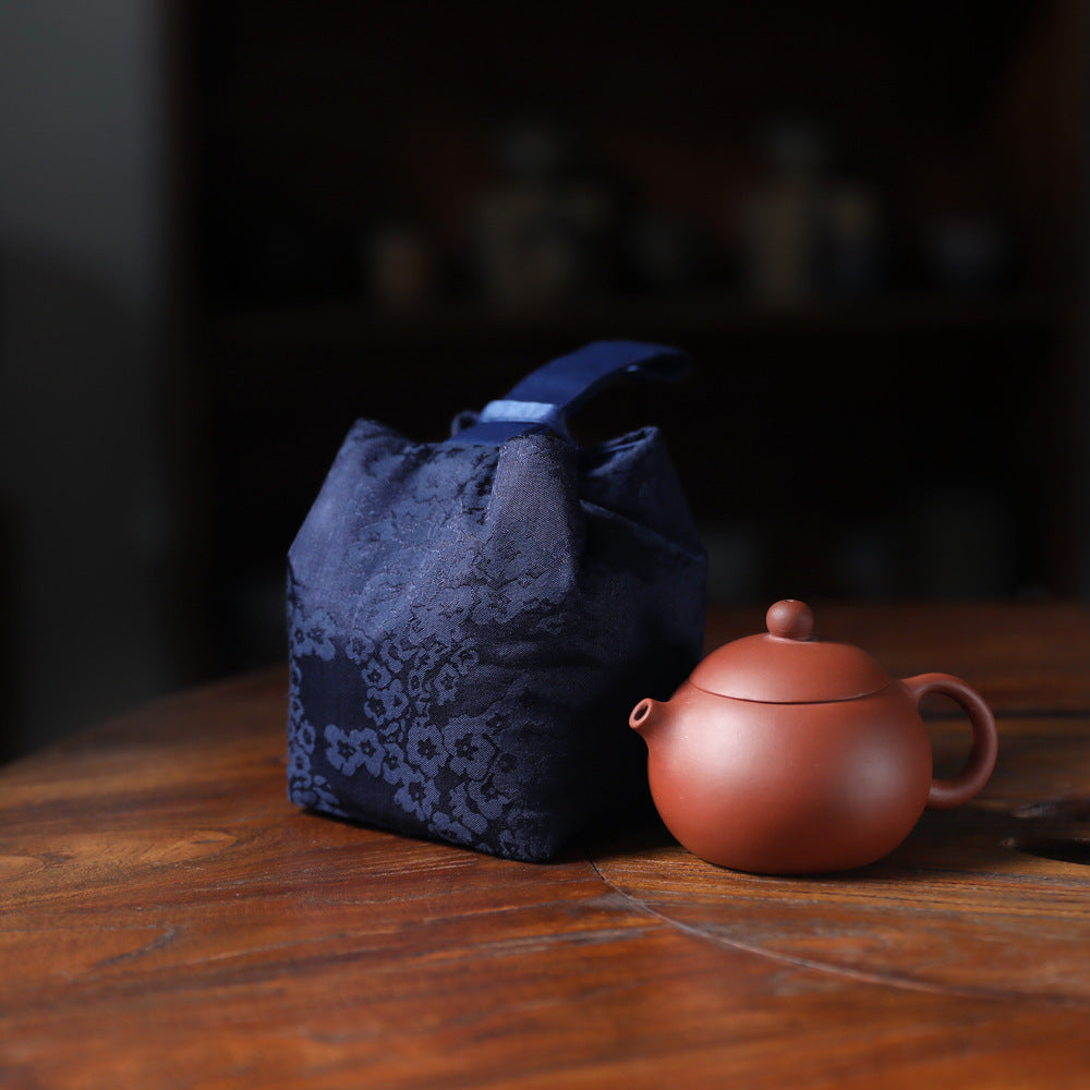 Gohobi Weaving Brocade Silk Fabric Teaware Storage Travel Bag Shifuku