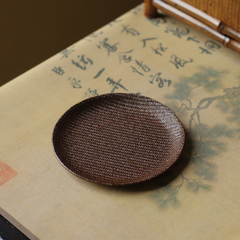 Gohobi Handmade Bamboo Cup Coasters Placemats – Rattan Tea Coaster Heat Insulation Pad