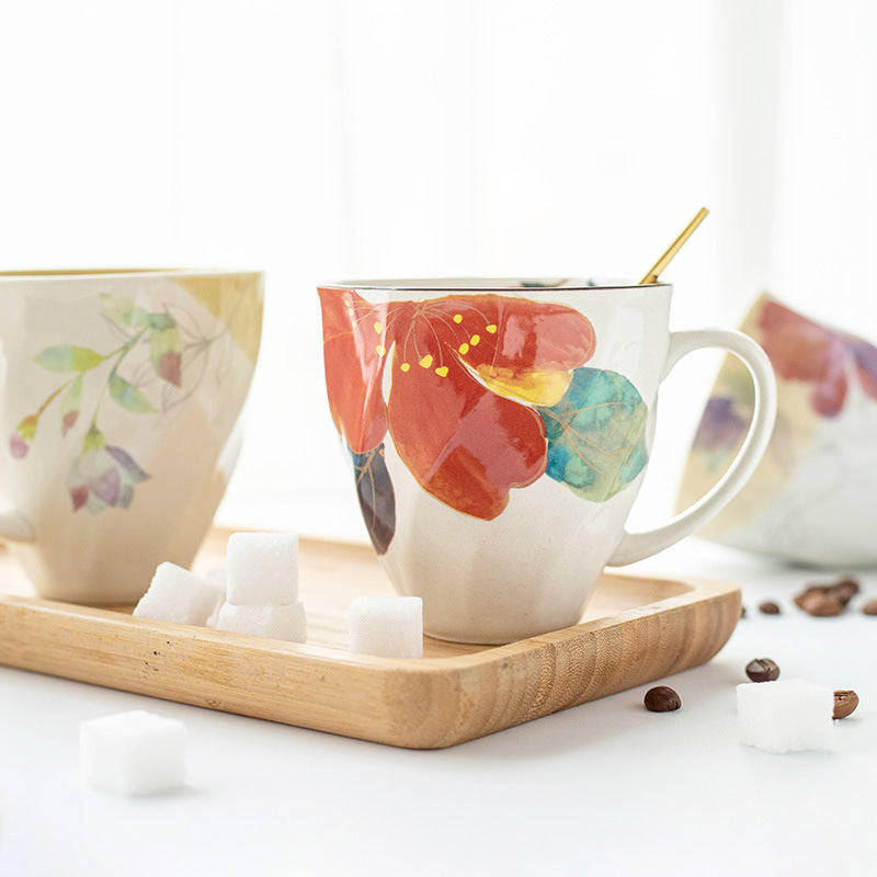 Gohobi Japanese Flowers Mug Coffee Cup [Made In Japan]