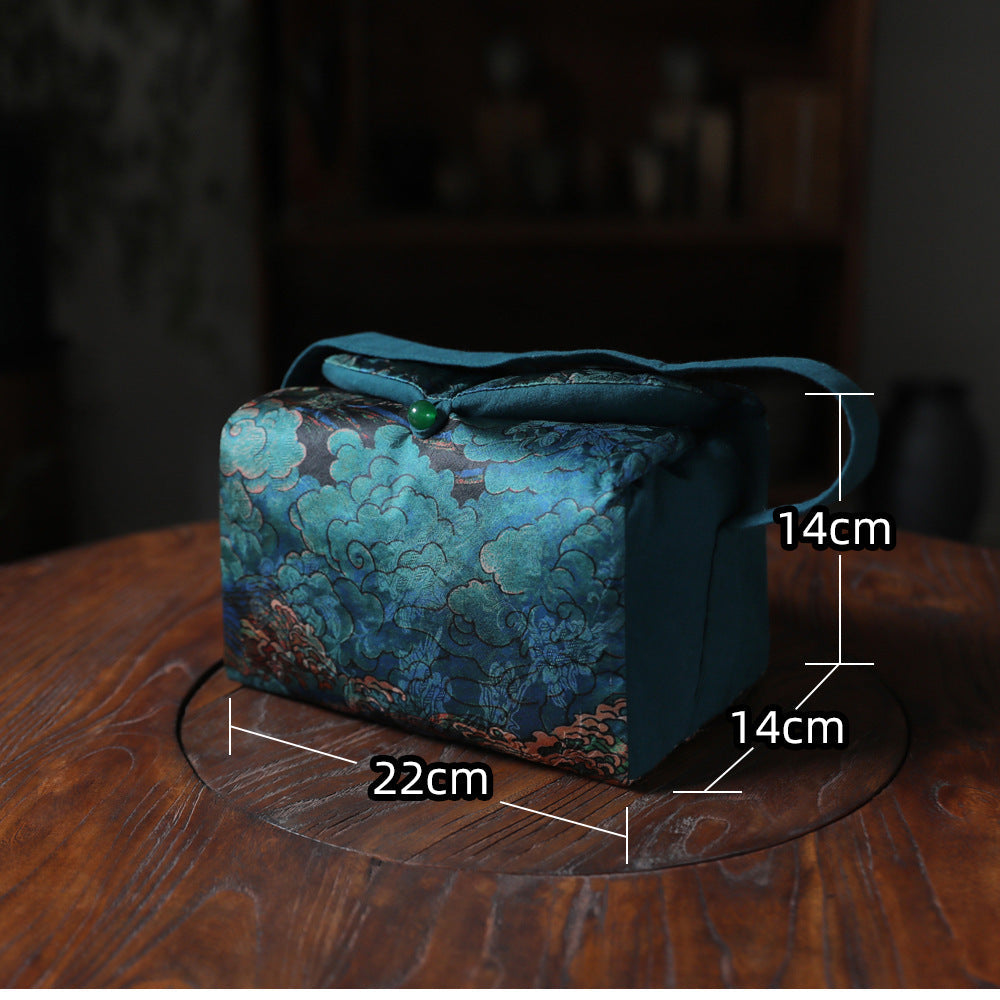 Gohobi Large Cloud Pattern Teaware Storage Travel Bag Shifuku