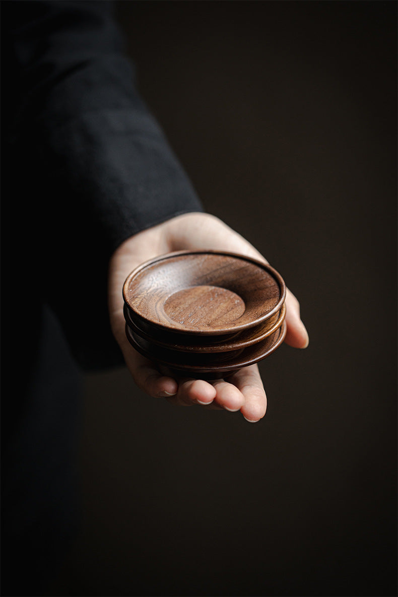 Gohobi Black Walnut Wood Tea Coaster – Solid Wood Heat Insulation Tea Mat