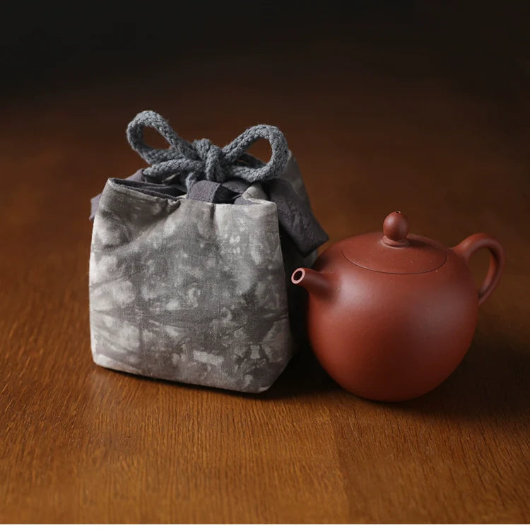 Gohobi Dyed Fabric Teaware Storage Travel Bag Shifuku