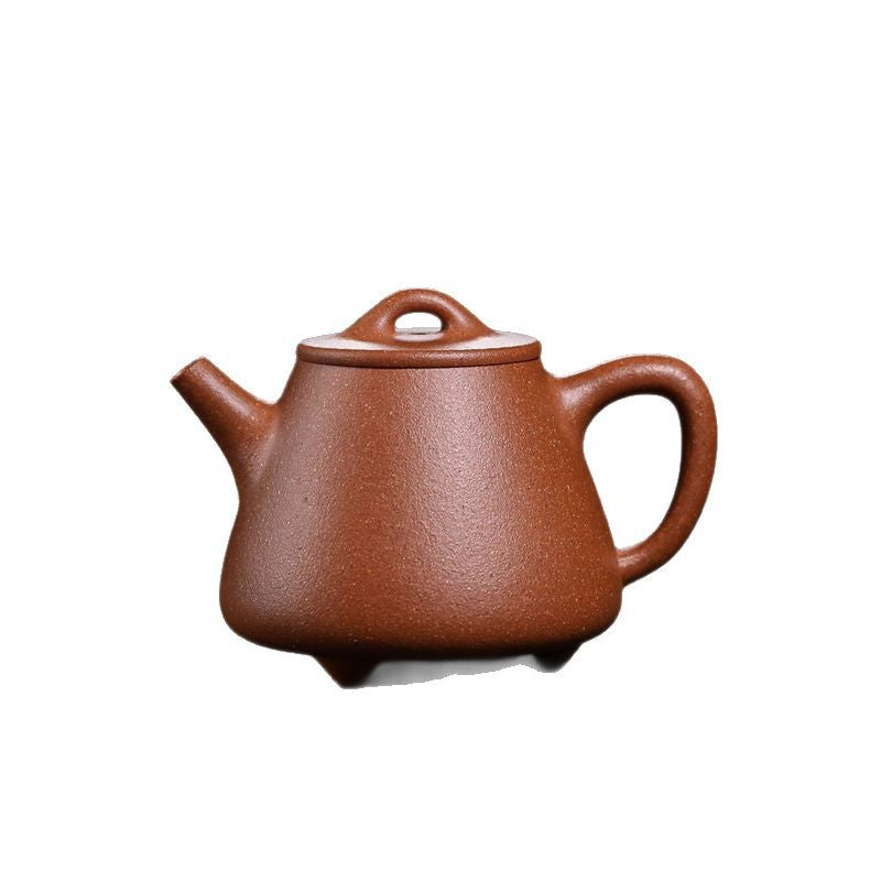 Gohobi Handmade Yixing Zisha Sandy Purple Clay Teapot 150ml – Original Ore Golden Jiangpo Clay Gaoshi Piao Teapot, Lightweight Body for Gongfu Tea Brewing