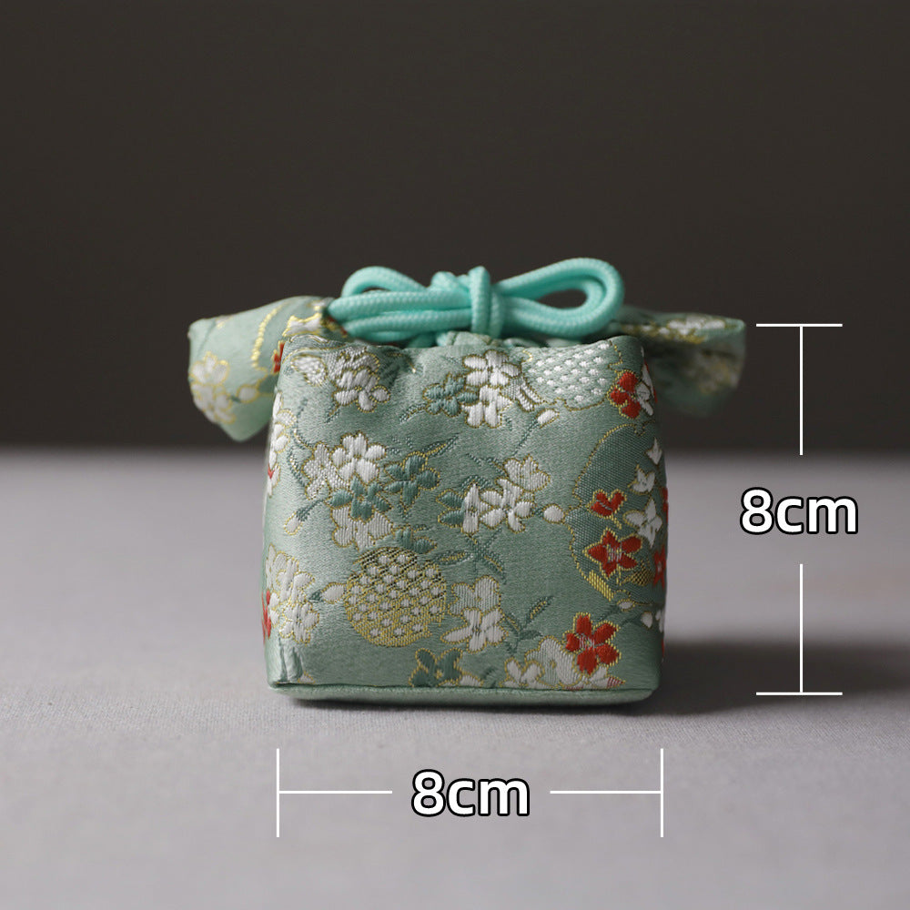 Gohobi Colourful Brocade Teaware Storage Travel Bag Shifuku