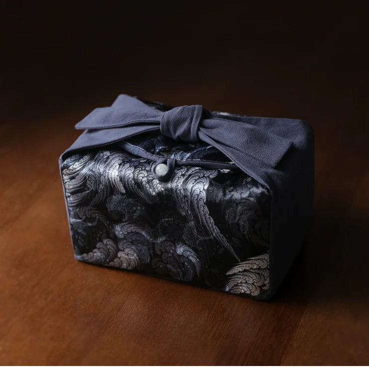 Gohobi Large Colourful Silk Teaware Storage Travel Bag Shifuku
