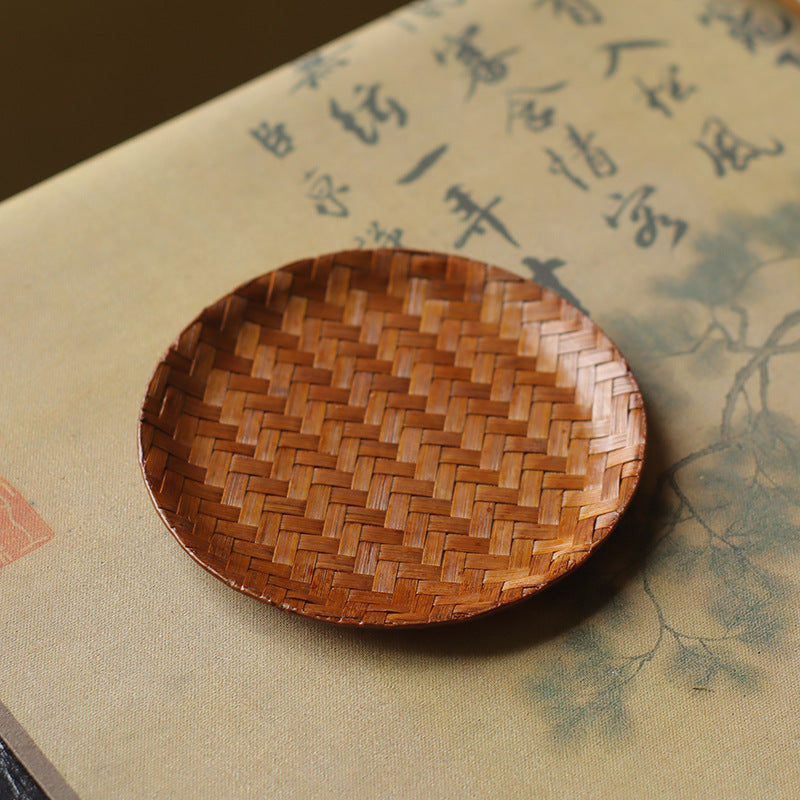 Gohobi Handmade Bamboo Cup Coasters Placemats – Rattan Tea Coaster Heat Insulation Pad