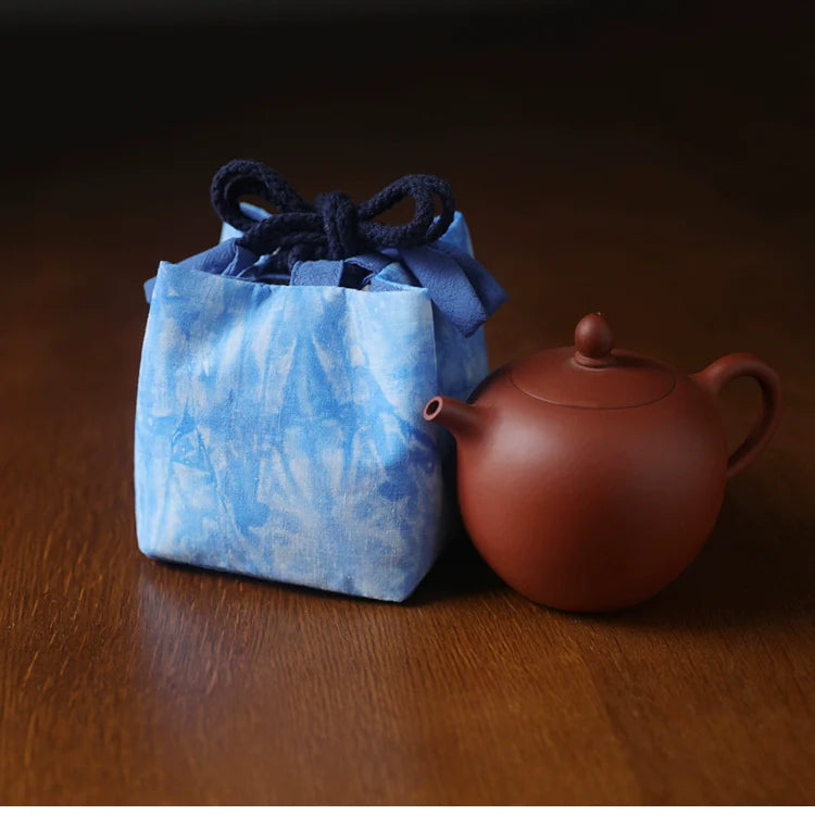 Gohobi Dyed Fabric Teaware Storage Travel Bag Shifuku